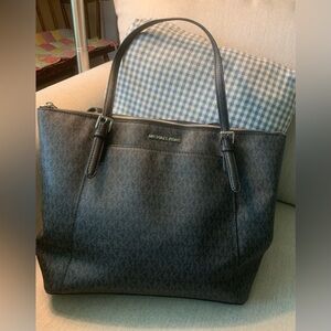 Michael Kors Black with brown structured Bag